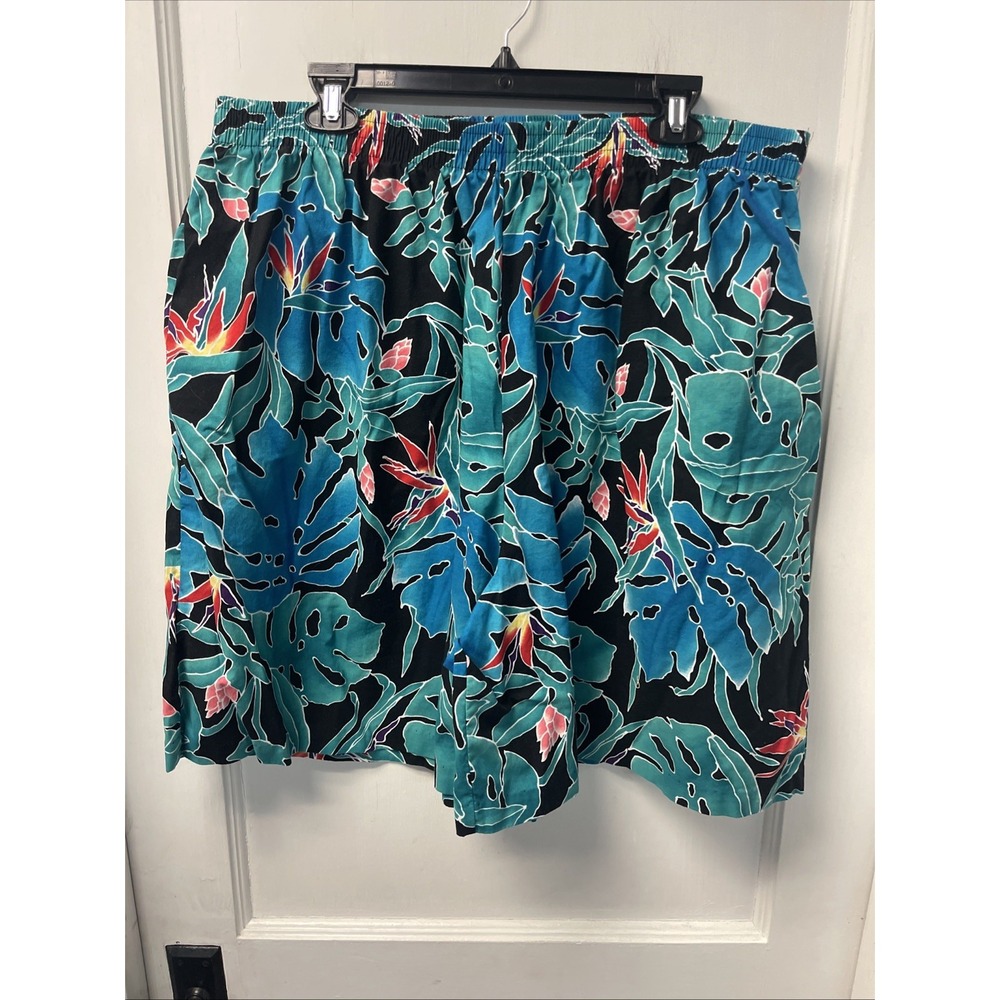 Hawaiian Bright Fun Floral Shorts 3X Hilo Hattie EUC